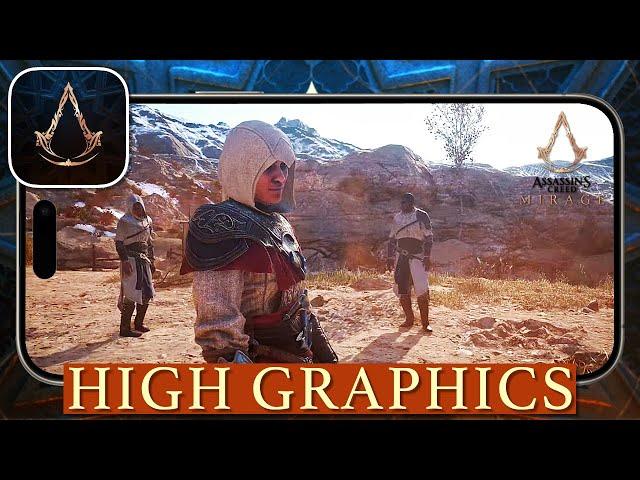 Assassin's Creed Mirage - HIGH GRAPHICS - 4K Output iPhone 15 ProMax Gameplay