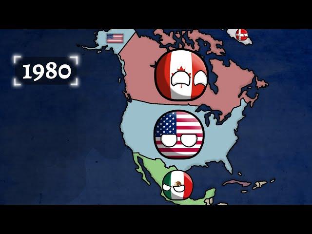 History of North America (1900-2021) Countryballs