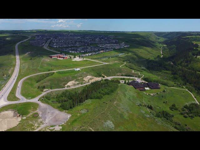 4K Discover CANADA - COCHRANE Alberta Drone View