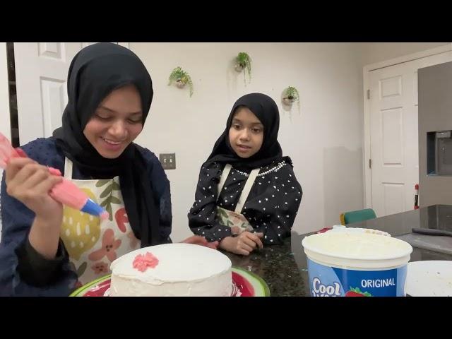 ‍Baking Episode #7 | Maryam and Fatima baking Strawberry  Shortcake  | #maryammasud #fatimamasud