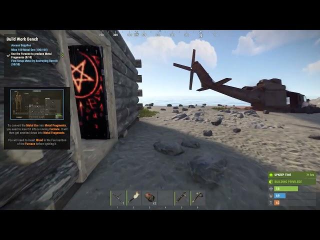 RUST Tutorial Island: Farming, Smelting, & Workbenching