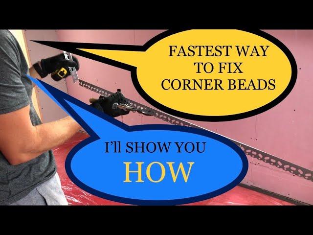 How to fit corner beads to plasterboard - Fastest way - Plastering guru