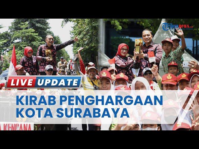 Wali Kota Surabaya Eri Cahyadi Pimpin Kirab Penghargaan, 20 Jeep Bawa 14 Penghargaan