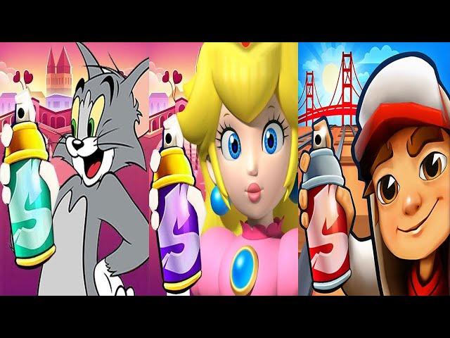 Subway Surfers San Francisco 2024 vs Princess Peach vs Talking Tom Run Gameplay HD