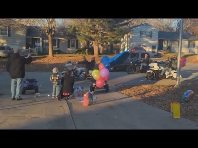 Community improvises child's birthday party after cancer diagnosis