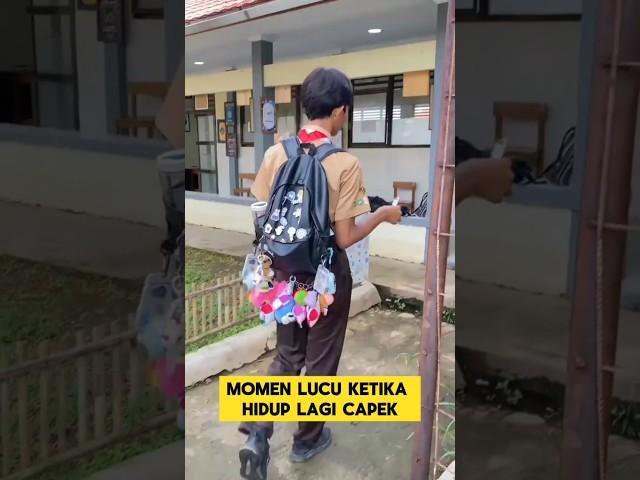 momen lucu ketika melihat tas ransel teman ku bikin ngakak ‼️‼️ #ngakak #lucu #kocak #teman #ketawa