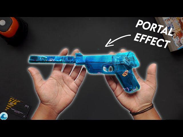 DEPTH valorant ghost 3 DIMENSIONAL effect out of CARDBOARD/ how to make a valorant gun/ #TEAMSEAS