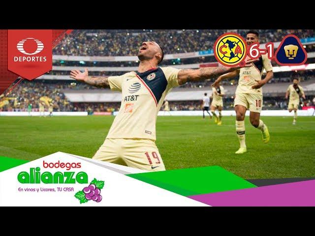 América golea a Pumas y va a la gran final | América 6 - 1 Pumas | Presentado por Bodegas Alianza