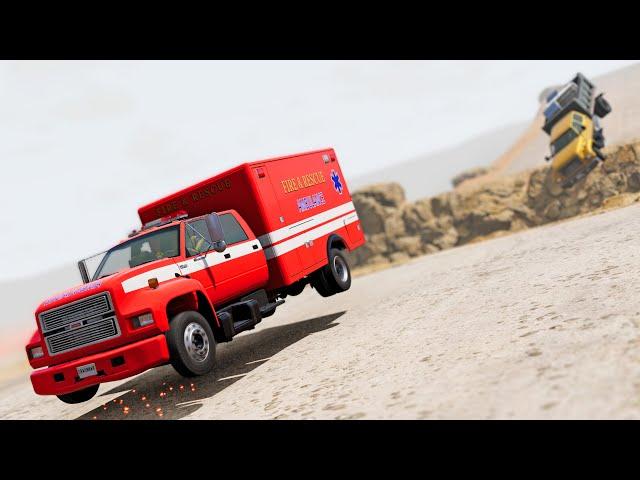 BeamNG Drive - Race On A Long Broken Desert Road #3