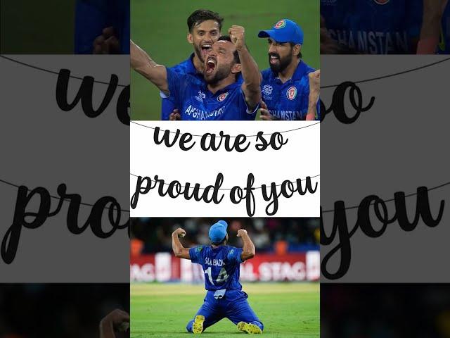 Afghanistan cricket, We are proud of you