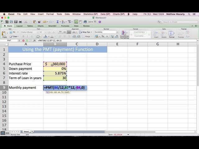 How to Use Excel PMT Function to Calculate Loan Payments