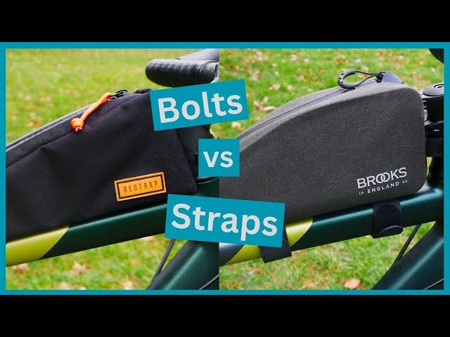 Top tube bag bolts or straps? Restrap - Brooks