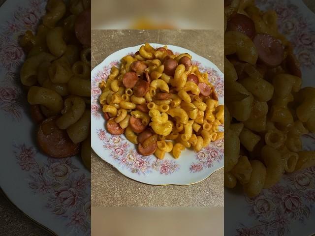 Макароны с сосисками#макаронырецепт#ужин#shortvideo#рек