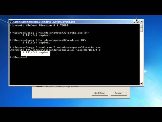 How To Reset Windows7 Password