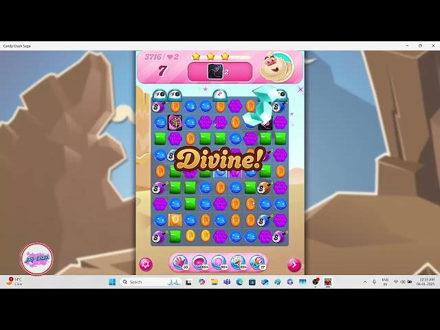 Candy Crush Saga Level 3716 NO BOOSTER