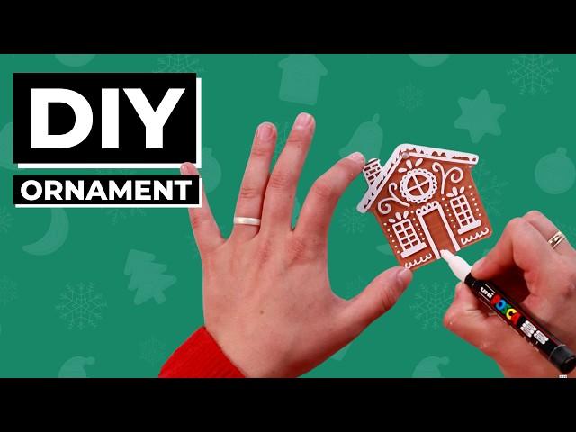 DIY Acrylic Gingerbread House Holiday Ornaments