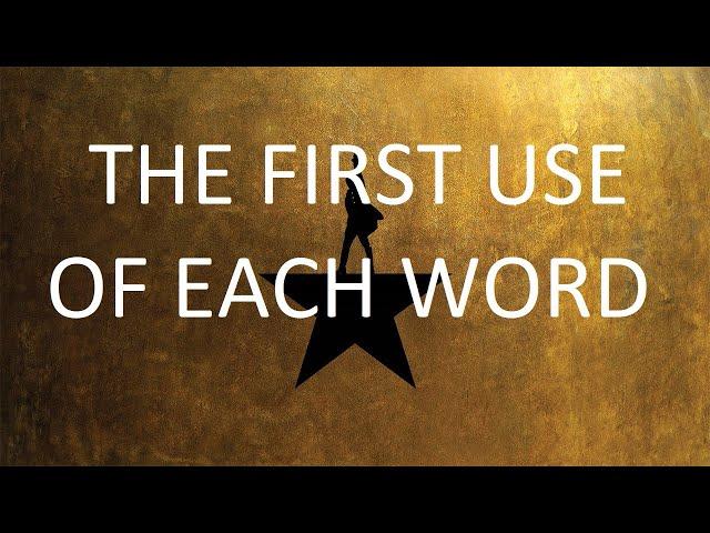 Hamilton but only the first time each word is used