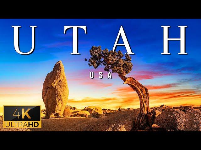 FLYING OVER UTAH (4K UHD) - Relaxing Music With Stunning Beautiful Nature Videos (4K Video Ultra HD)