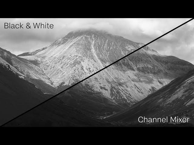 Black and White versus Channel Mixer (Affinity Photo)