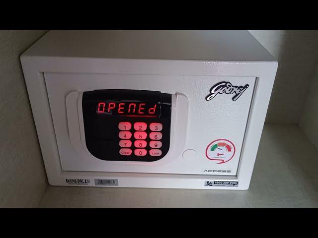 Godrej Home Safe Locker Security Solutions Access SEEC9060 Electronic Safe, how to set the lock code