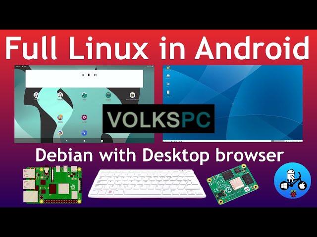 Linux inside Android 11 with VOLKSPC. Plus Konstakang Android 12 first Look. Raspberry Pi 4.