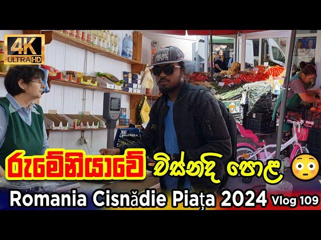 Shopping at the BEST Vegetable Market in Cisnădie Romania| රුමේනියාවේ චිස්නදි පොලෙ අත්දැකිම 