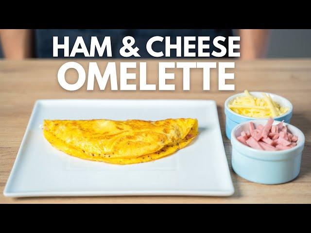 How To Make The PERFECT OMELETTE With Cheese And Ham (SUPER QUICK & EASY Breakfast Recipe)