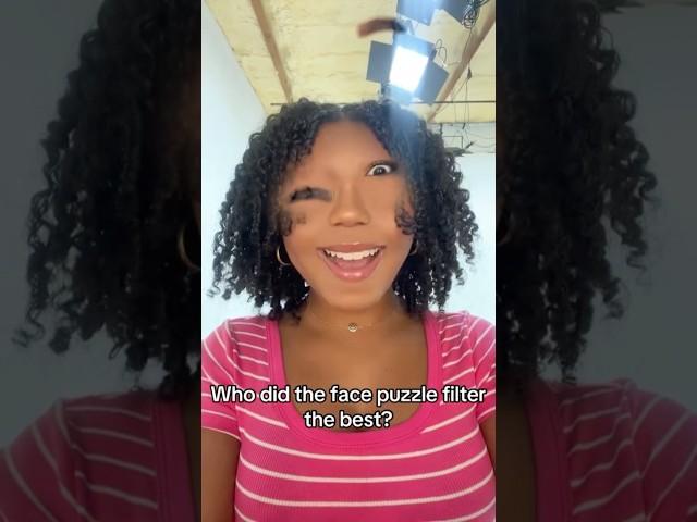 trying tiktok filters  118 | face puzzle  filter #shorts