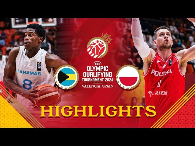 Unbeaten Bahamas  too strong for Poland  | Highlights | FIBA OQT 2024 Spain