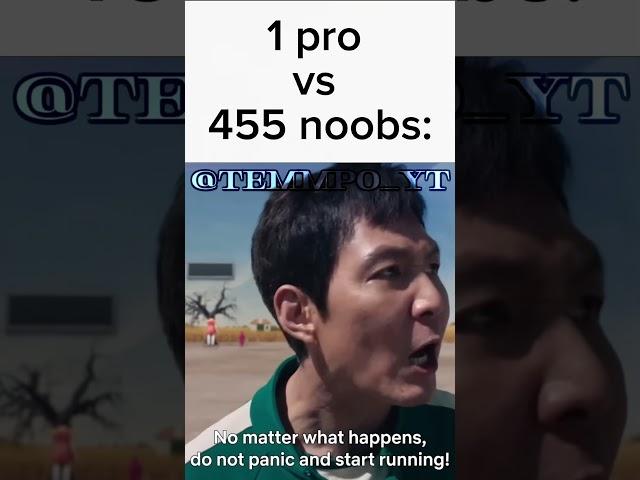 1 pro vs 455 noobs be like  #squidgameseason2 #squidgamechallenge #456 #memes