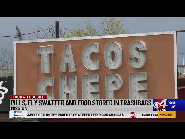 Pills, flies and food stored in trash bags at Mission restaurant