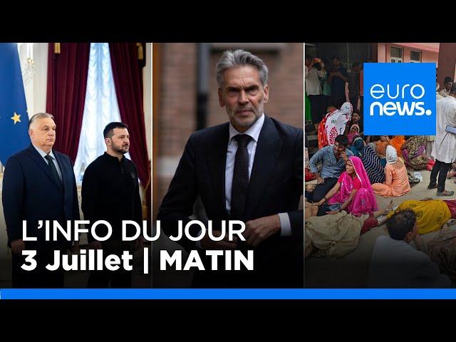 L'info du jour: 3 juillet 2024, édition du matin | euronews 