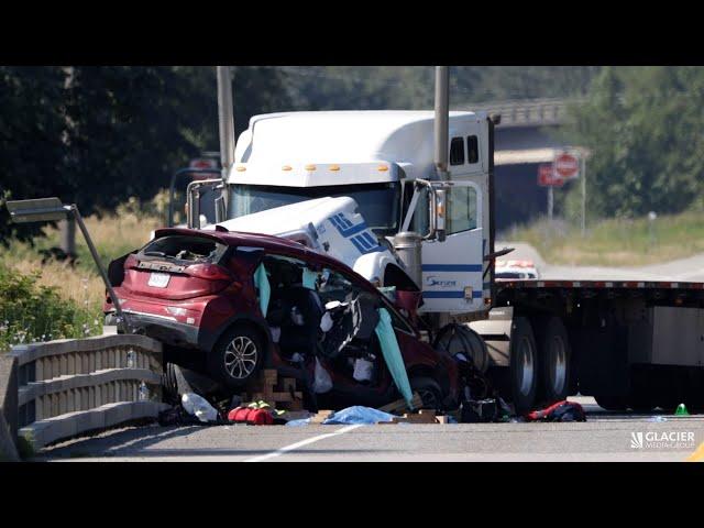 Parents, baby killed in B.C. highway crash with transport truck