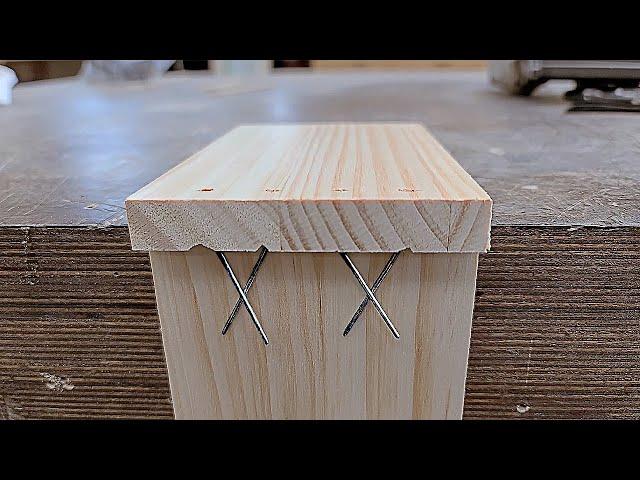 How to nail by an experienced carpenter./ Hidden features of the nail gun  [woodworking tips]