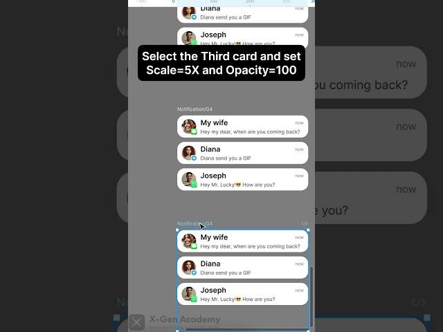 Animating notifications list in #figma #ui #prototyping