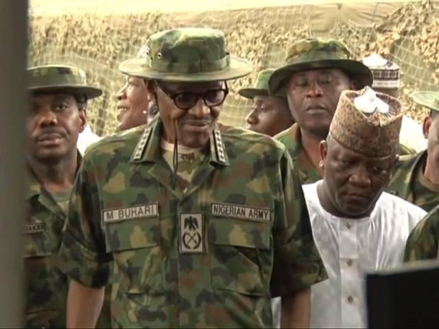 President Muhammadu Buhari Meets Soldiers On Location