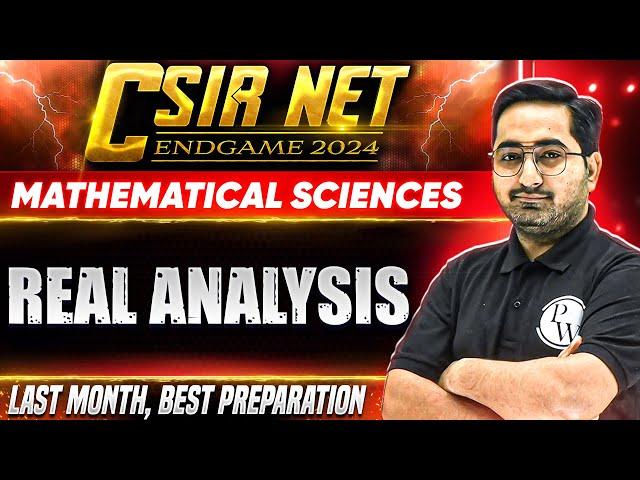 CSIR NET 2024 : Real Analysis - Most Probable Questions | CSIR NET Mathematical Science | PW