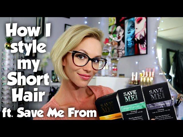 How I Style My Short Hair  featuring Save Me From | Styling a short bob