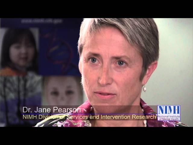 NIMH Director talks with NIMH researcher about high priority suicide prevention research