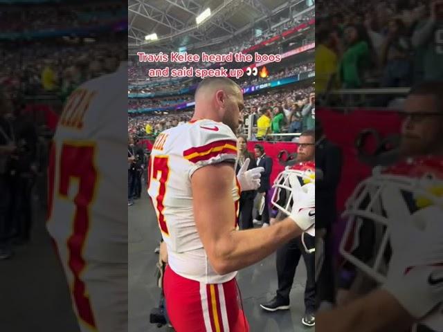 Travis Kelce embraces the boos  #shorts #Superbowl #NFL #Chiefs #Kelce