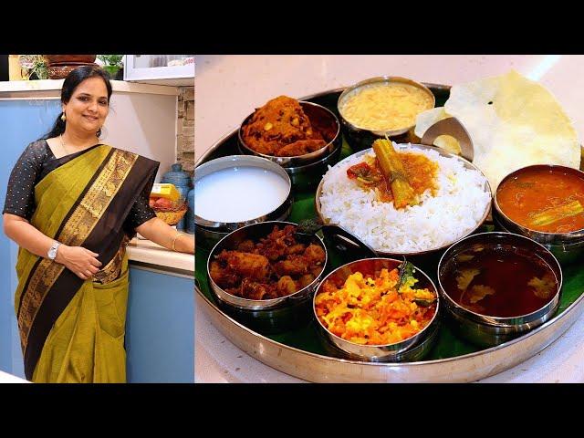 விநாயகர் சதுர்த்தி ஸ்பெசல் வெஜ் விருந்து | Veg Virunthu Recipe In Tamil | Chettinad Cotton Saree