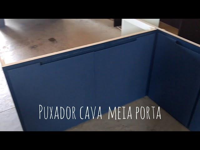 Como fazer porta com puxador cava em MDF.