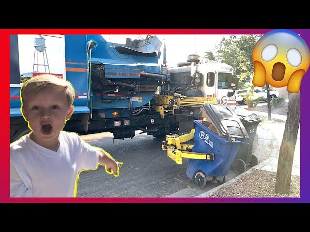 Brother and Sister Follow The Garbage Truck | Video For Kids