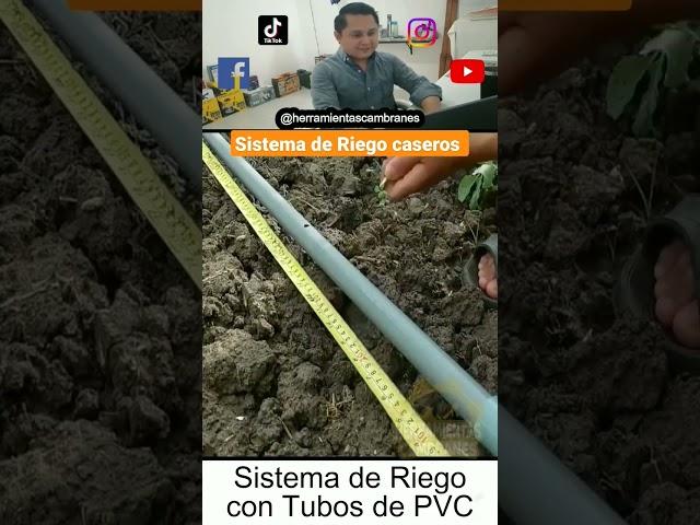 Cómo hacer un Sistema de Riego Con PVC #pvc #riego #tools #jardin