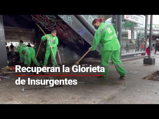 DESALOJO | Recuperan la Glorieta de Insurgentes en CDMX tras quejas de vecinos en la zona