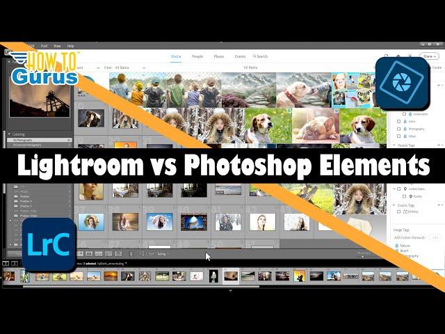 Photoshop ELEMENTS vs LIGHTROOM Review Comparison of 2 Adobe Programs