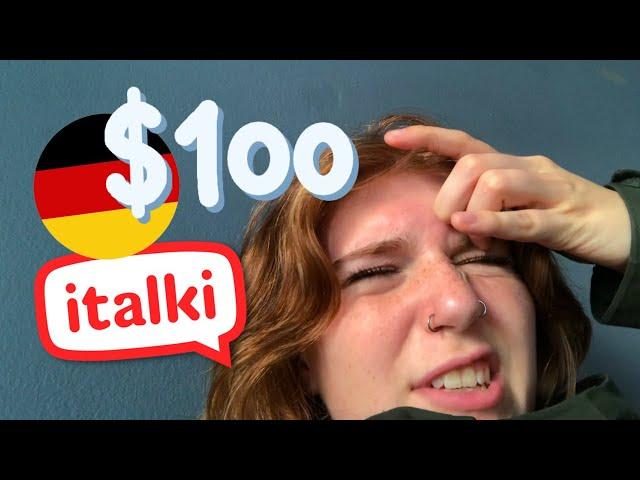 I hit 100+ German lessons on italki so I bought $100 more