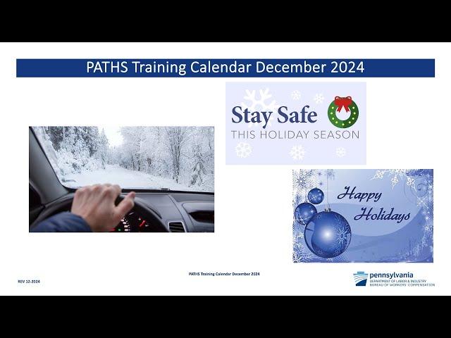 PA Dept. of Labor & Industry - PATHS Monthly Training - December 2024