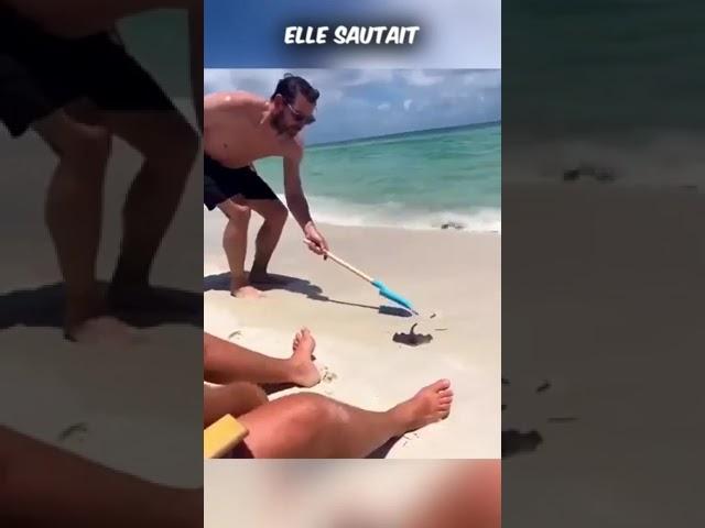 Ce mec s'est fait avoir sur la plage.