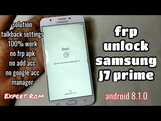 2019 SOLUTION | Android 8.1.0 Samsung J7 Prime Unlock FRP Bypass Google Account